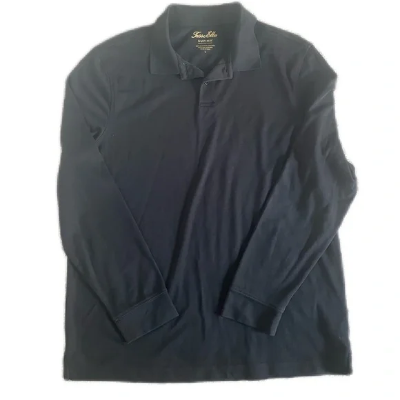 Tasso Elba Supima Long Sleeve Cotton Polo - Picture 1 of 7